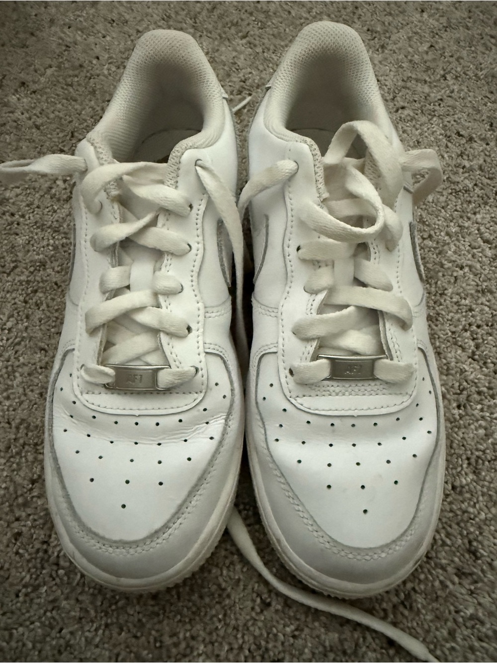 Nike AF1 Kids White Low-Top Sneakers